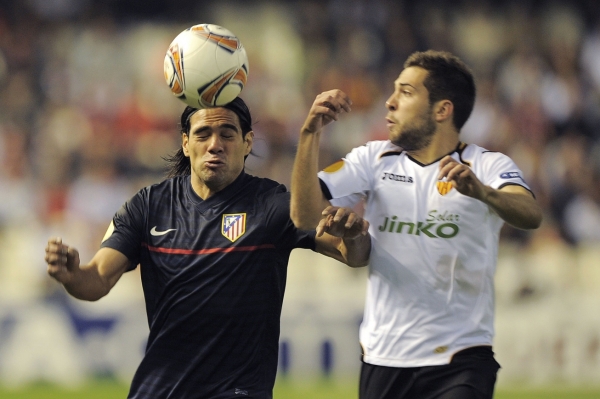 Momentka ze zápasu Atlética Madrid s Valencií.
