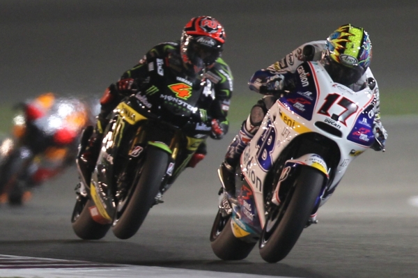 V královské třídě MotoGP si Karel Abraham na mokré trati vyjel jedenácté místo na roštu. 