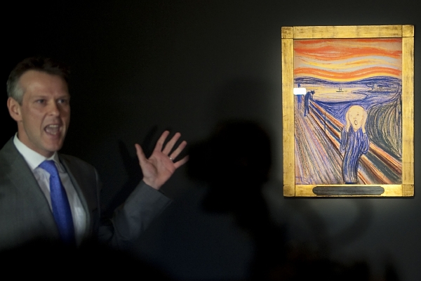 V aukční síni Sotheby's jde do dražby dílo malíře Edvarda Muncha Výkřik.