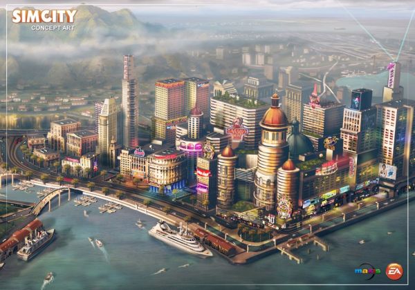Koncepční artwork ze hry SimCity