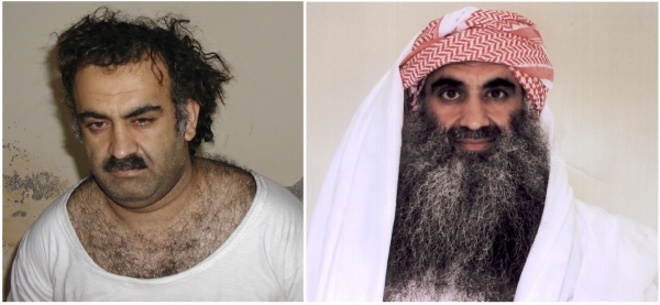 Chálid Šajch Muhammad se k útokům přiznal. Na snímku je zachyceno, jak se teroristova vizáž vězněním změnila.