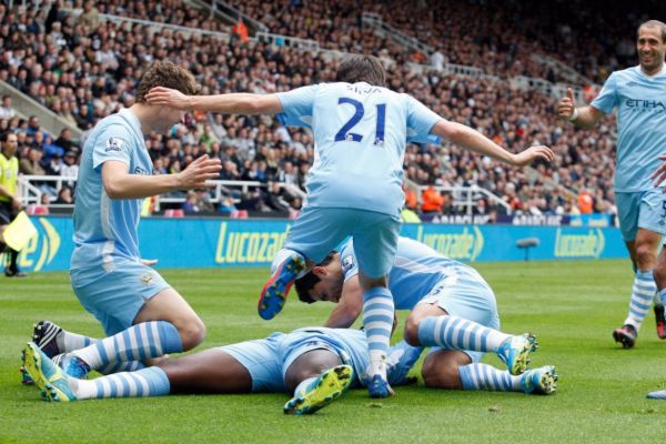 Radost fotbalistů Manchesteru City.