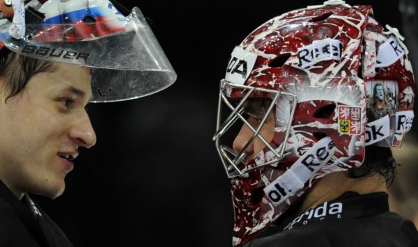 Čeští brankáři Jakub Štěpánek a Jakub Kovář. Čeští brankáři Jakub Štěpánek a Jakub Kovář.