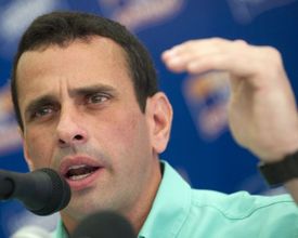 Chávezův soupeř Henrique Capriles.