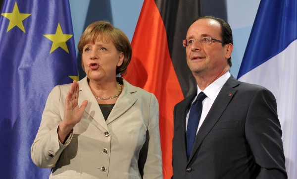 François Hollande a Angela Merkelová.