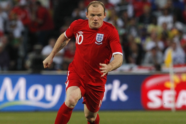 Útočník Wayne Rooney. Útočník Wayne Rooney.