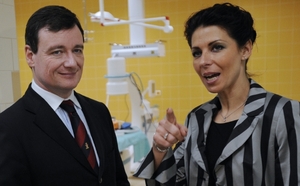 Středočeský hejtman poslanec ČSSD David Rath a ředitelka kladenské nemocnice Kateřina Pancová.