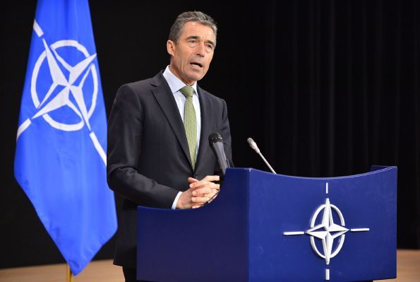 Generální tajemník NATO Rasmussen.