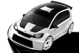Skica představuje soutěžní koncept minivozu Citigo.