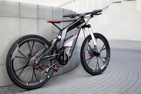 Koncept elektrického bicyklu Audi e-bike. Koncept elektrického bicyklu Audi e-bike.