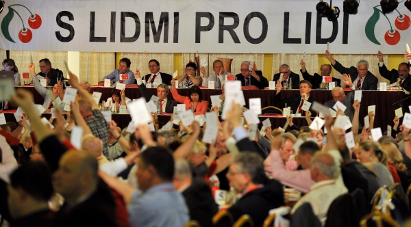 Momentka ze sjezdu KSČM v Liberci.