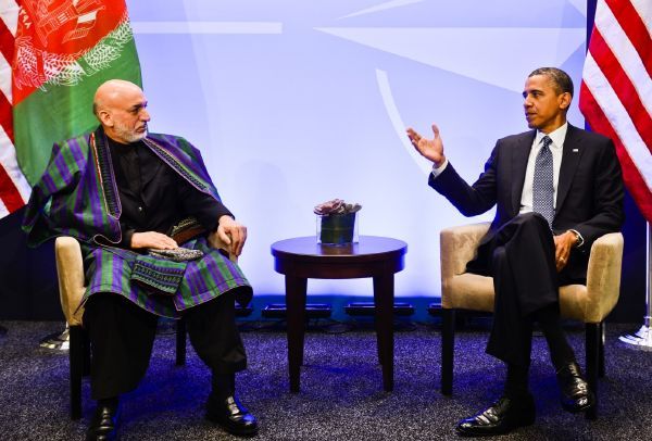 Prezident USA Obama a jeho afghánský protějšek Karzáí.
