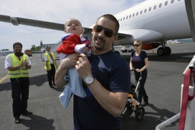 Tomáš Plekanec se synem Matyášem.