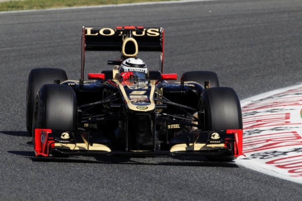 Kimi Räikkönen s lotusem ve Velké ceně Španělska, kterou dokončil na třetím místě.