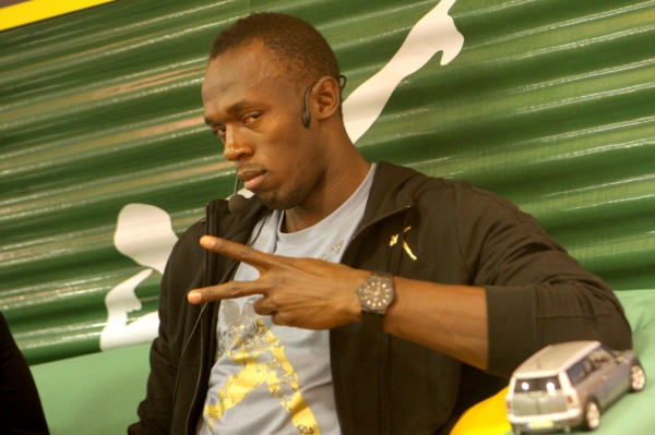 Usain Bolt přistál v Ostravě.