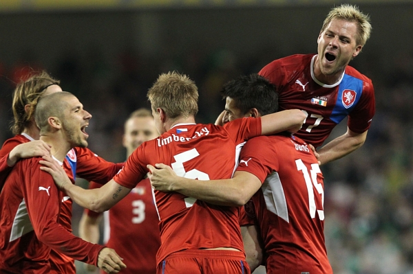 Radost českých fotbalistů.