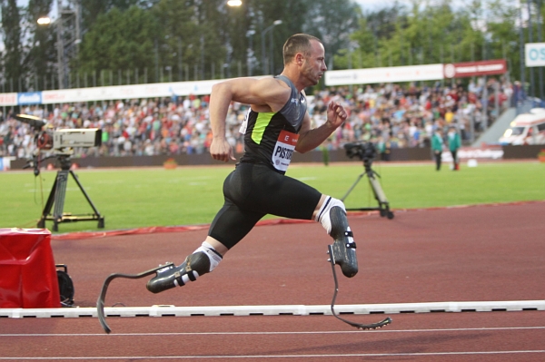 Oscar Pistorius na Zlaté tretře v Ostravě. Oscar Pistorius na Zlaté tretře v Ostravě.