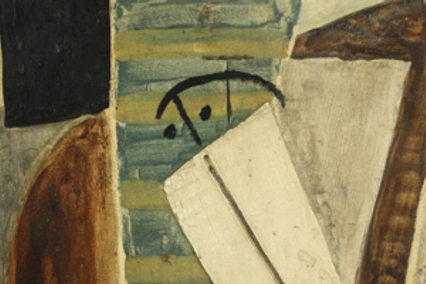Detail obrazu Hlava muže v cylindru.
