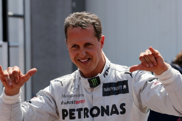 Štastný Michael Schumacher po monacké kvalifikaci. Štastný Michael Schumacher po monacké kvalifikaci.