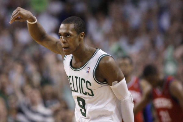 Hrdina rozhodujícího utkání Rajon Rondo. Hrdina rozhodujícího utkání Rajon Rondo.