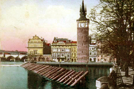 Praha, Vltava u Štítkovské věže.