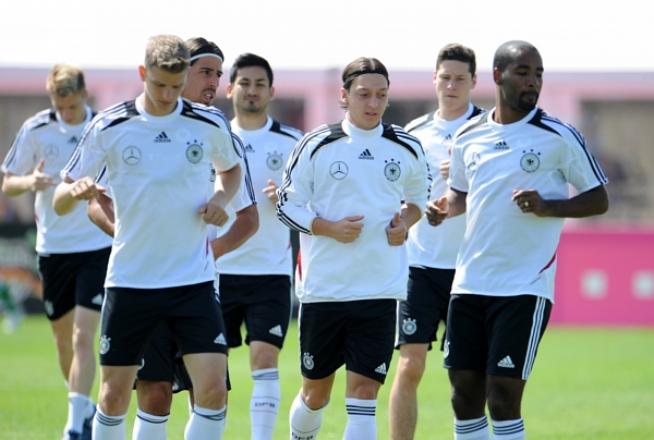 Fotbalisté Německa na tréninku.