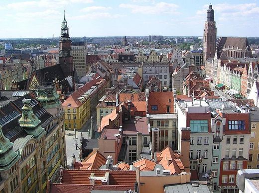 Historické centrum Vratislavi.