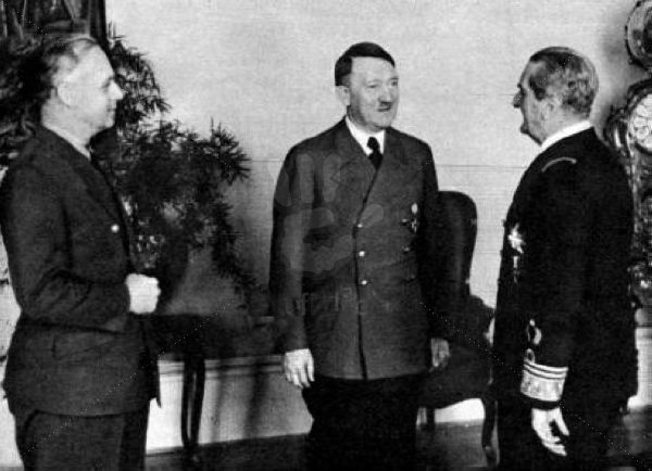Horthy na návštěvě u Hitlera roku 1943.