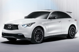 Závodit do vrchu bude i Infiniti FX edice Vettel. Řídit ji bude sám Vettel. 