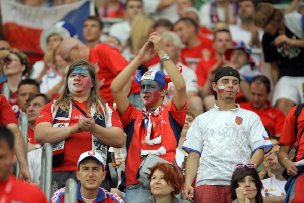 Čeští fanoušci na šampionátu v Polsku.