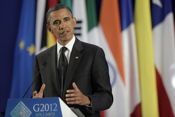 Barack Obama na summitu G20 v Mexiku. Barack Obama na summitu G20 v Mexiku.