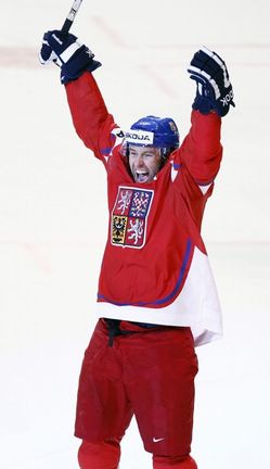 Petr Nedvěd na světovém šampionátu.