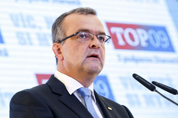 Ministr financí Miroslav Kalousek (TOP 09).