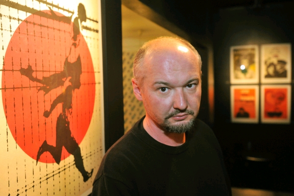 David Kořínek ze skupiny Rafani při premiéře filmu.