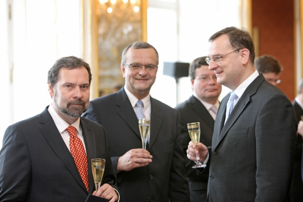 Radek John po boku Miroslava Kalouska.