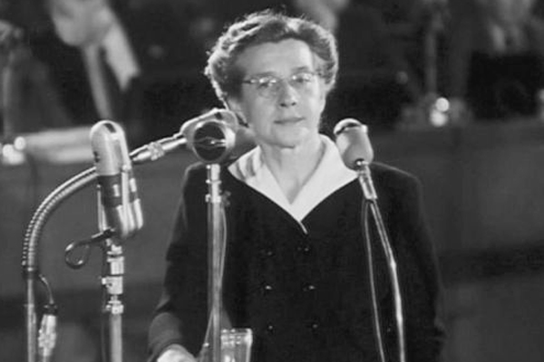 Milada Horáková před soudem.