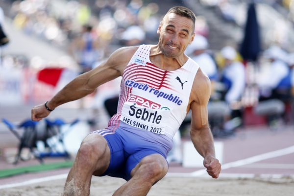 Roman Šebrle na evropském šampionátu v Helsinkách.