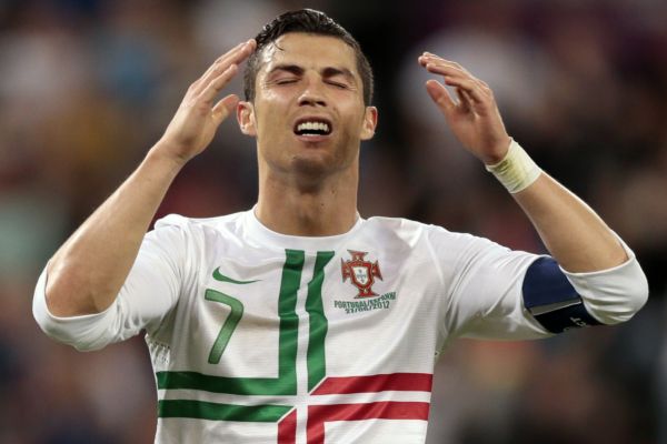 Zklamaný Cristiano Ronaldo.