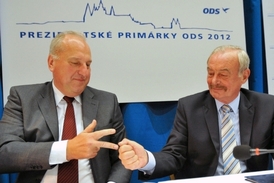Přemysl Sobotka s rivalem Evženem Tošenovským při prezidentských primárkách uvnitř ODS.