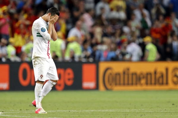 Nešťastný Cristiano Ronaldo.