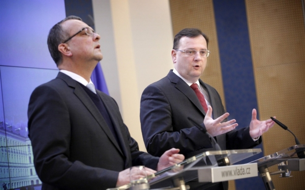Miroslav Kalousek a Petr Nečas.