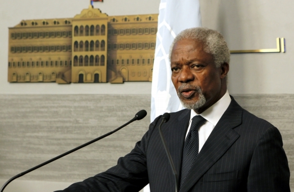Zvláštní zmocněnec OSN a Ligy arabských států pro Sýrii Kofi Annan.