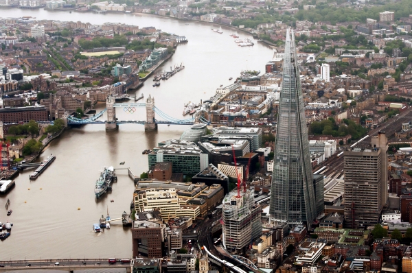 Nejvyšší mrakodrap v Evropě The Shard.