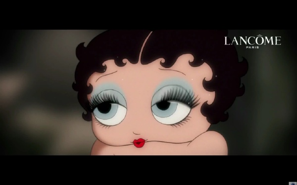 Betty Boop v nové reklamě kosmetické firmy Lancôme. 