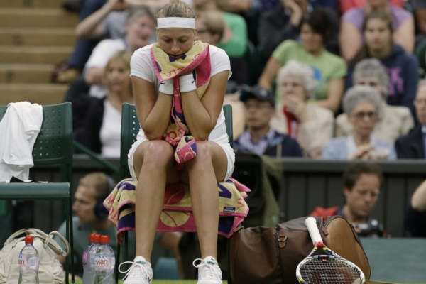 Tenistka Petra Kvitová na turnaji ve Wimbledonu.