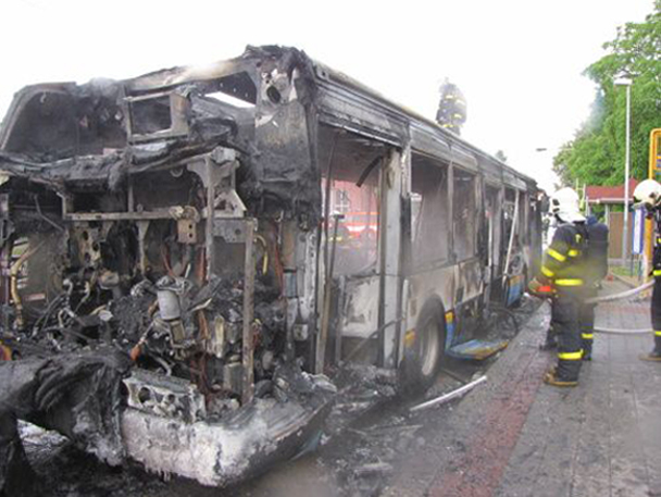 V Rakousku shořel český autobus (ilustrační foto).