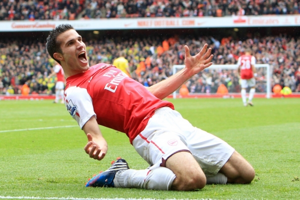 Robin van Persie v dresu Arsenalu.