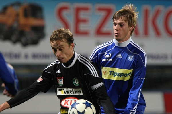 Tomáš Kalas (vpravo) ještě v dresu Sigmy Olomouc.