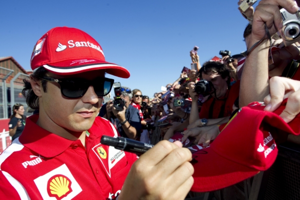 Pilot Ferrari Felipe Massa. 