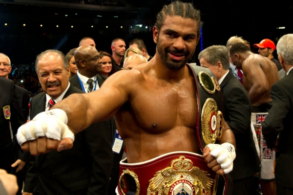 Boxer David Haye po vítězství nad Dereckem Chisorou.